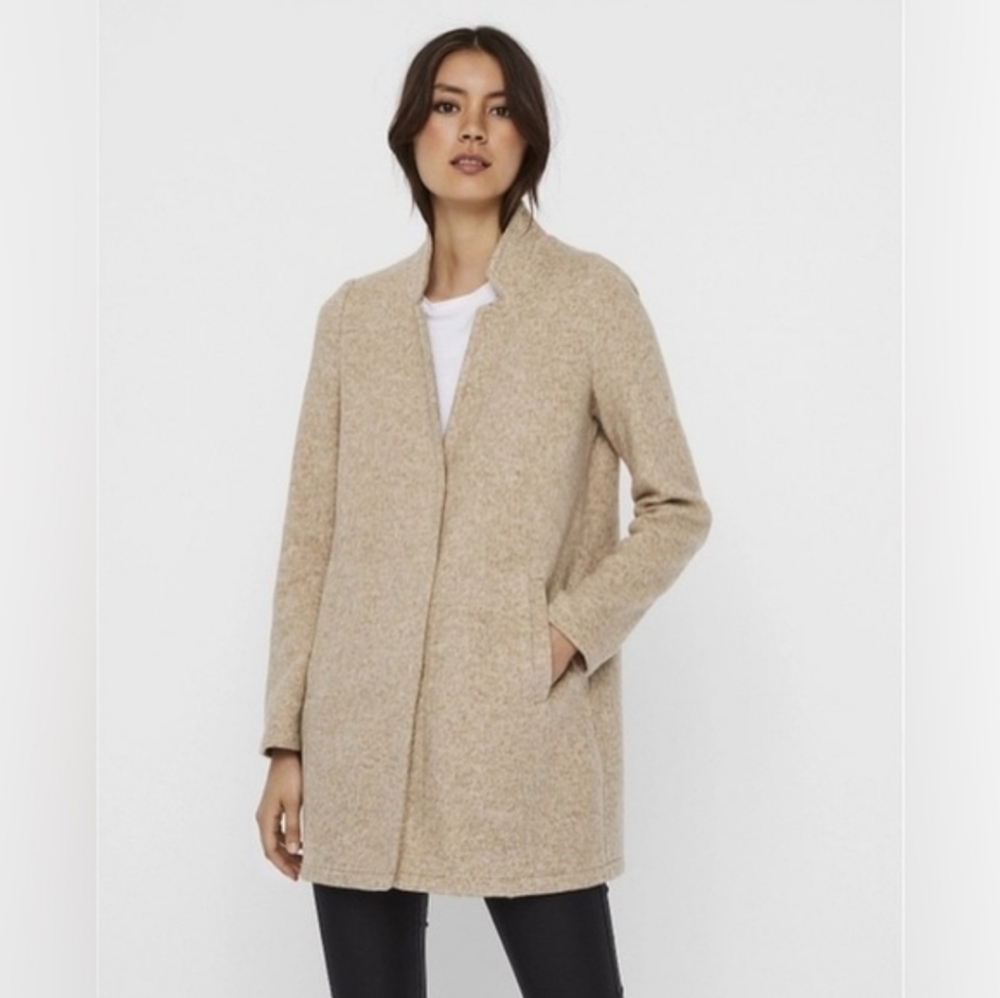Baltic Born Vero Moda Knoll Notch Jacket Oatmeal XL - NWT